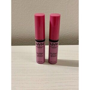 2X NYX Butter Gloss 04 Merengue 0.27 Fl Oz Silky Smooth Sheer Lip Color NEW Set